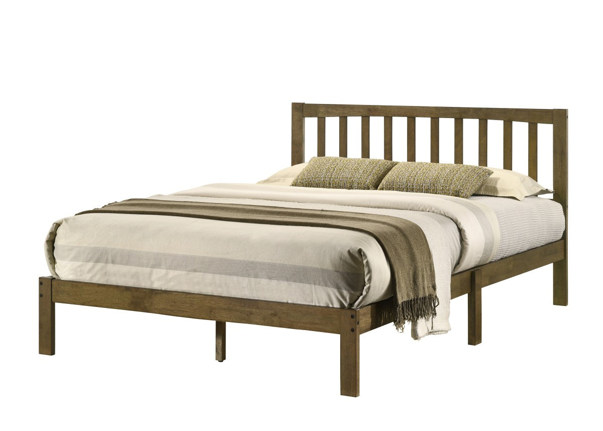 Farmhouse Style Wooden Platform Bed- 7914
