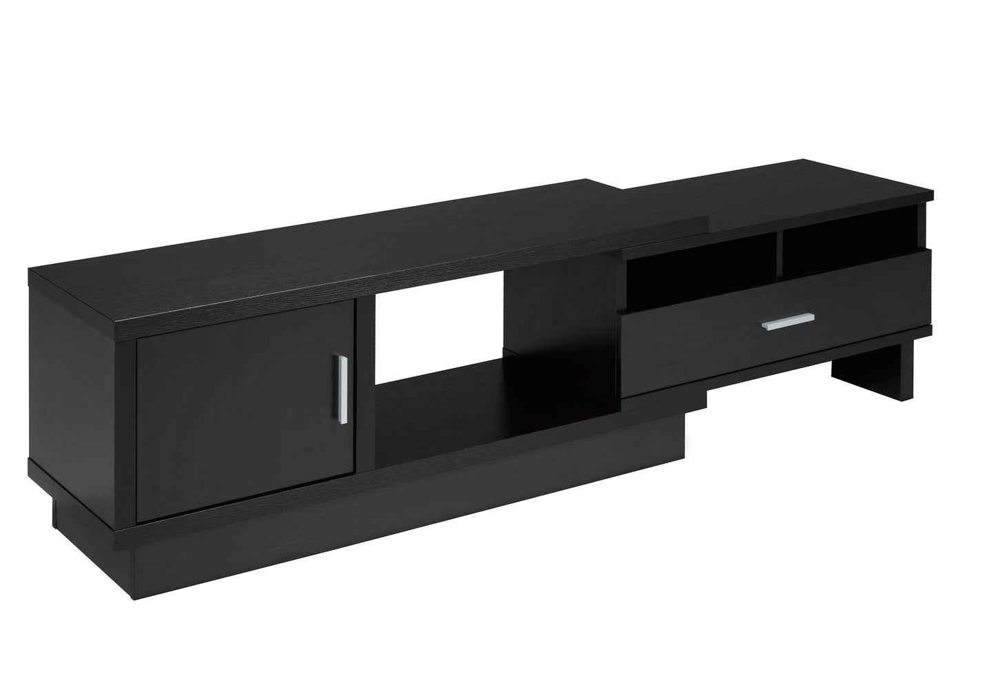 48" Expandable Wooden TV Stand with Drawer and Door Storage- 8024