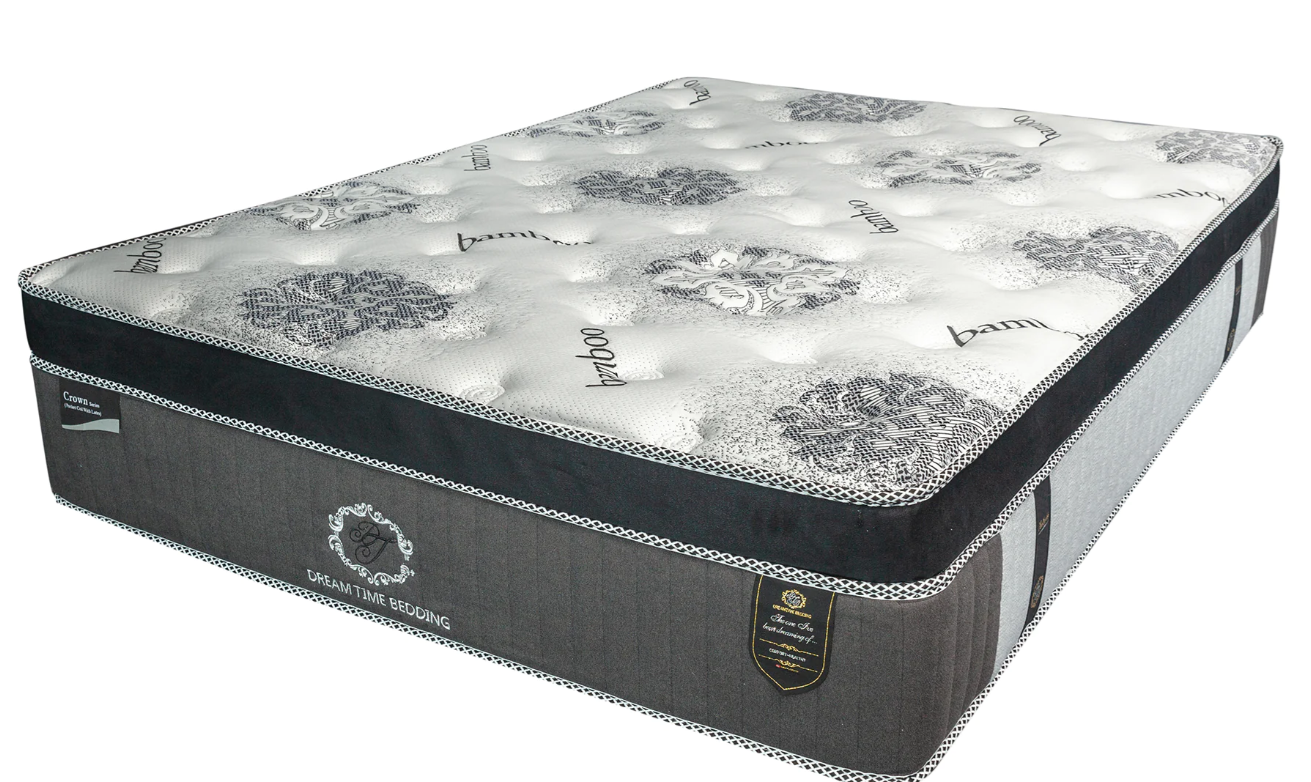 12" Latex Plush Medium Firm Pocket Coil Mattress - Crown Series