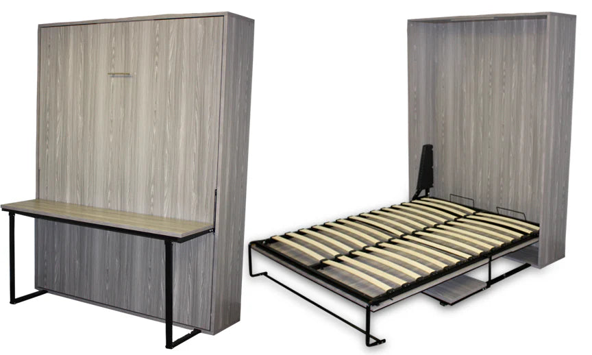 Vertical Style Wall/Murphy Bed with Desk- Mira