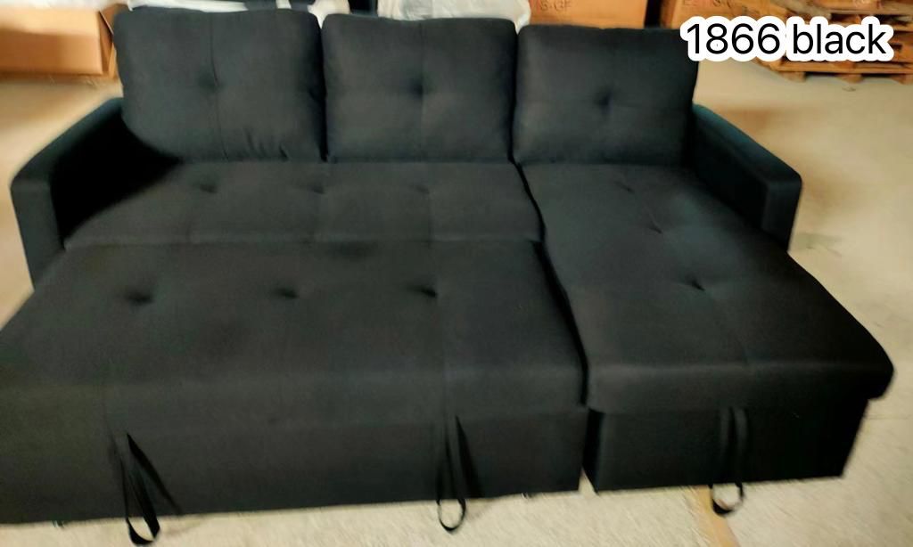 Sectional Sofa Bed with Reversible and Storage Chaise