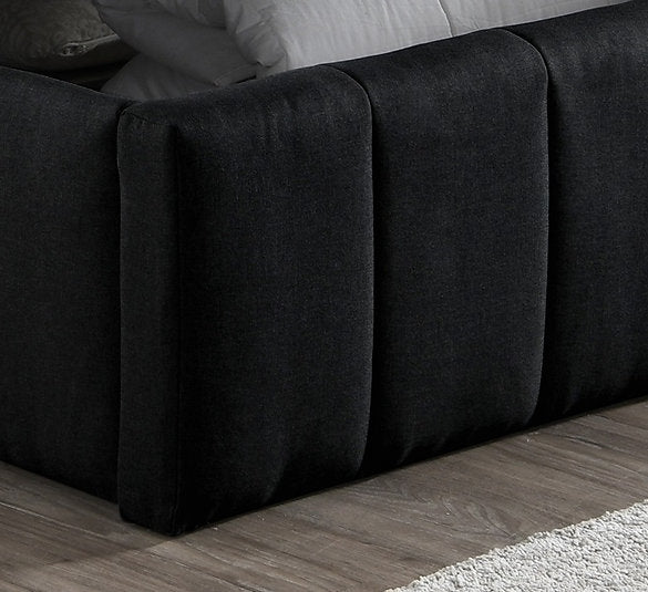 Black Fabric Upholstered Hydraulic Storage Bed- 5785